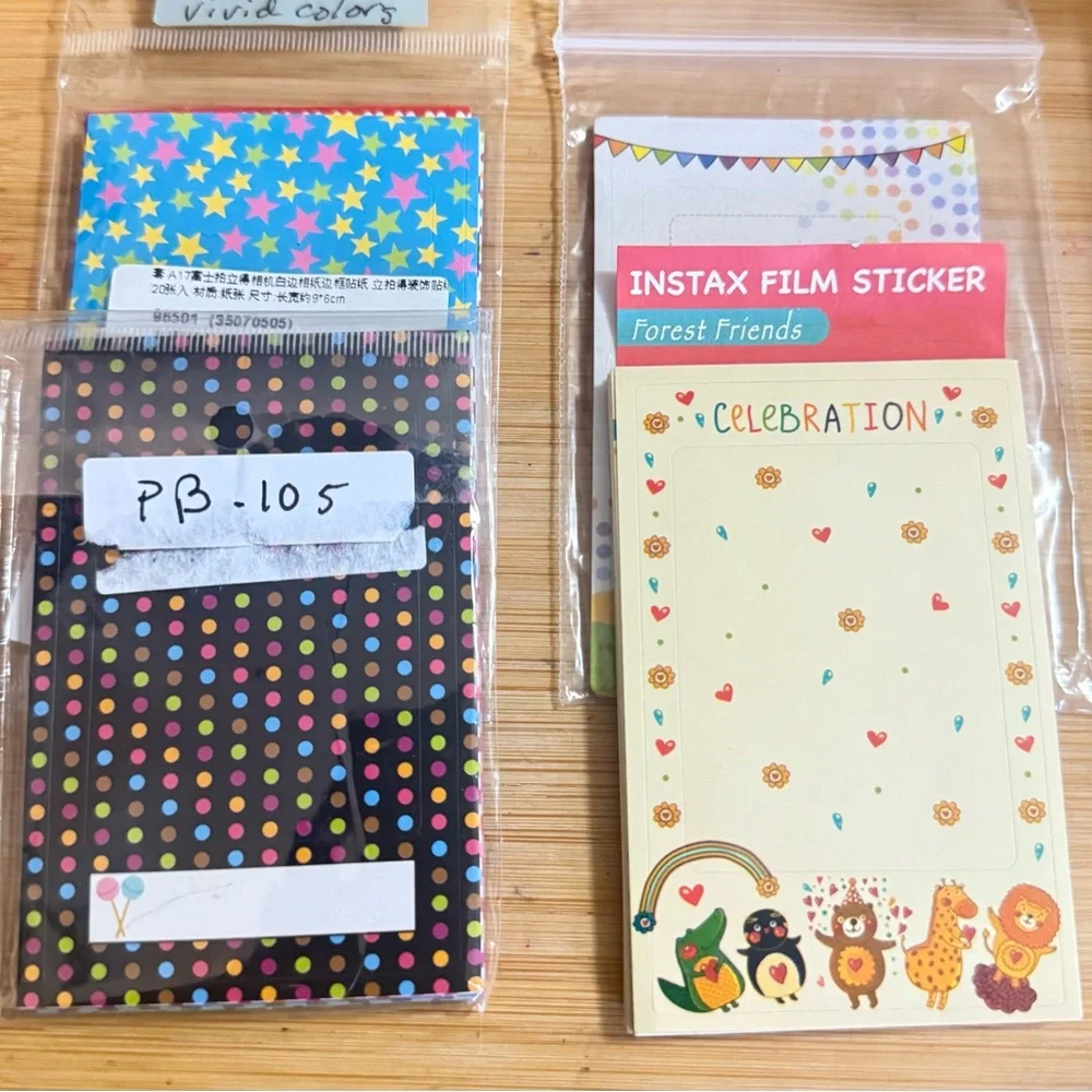 Instax Mini Accessory Lot: 2 Film Packs, Magnetic Frames, Lenses, and‎ more